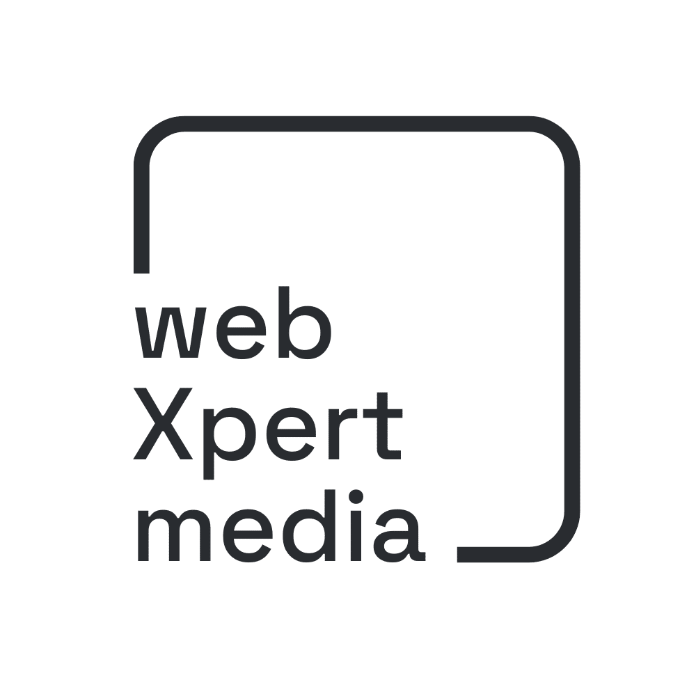webxpertmedia logo schwarz auf weiß 1000x1000